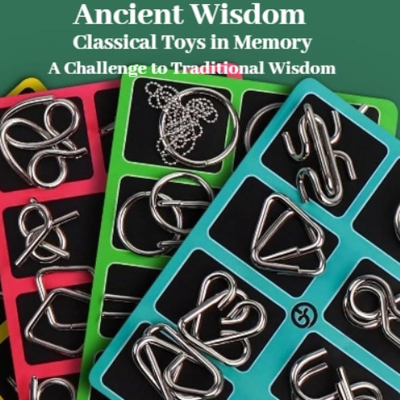 لغز مونتيسوري معدني 24 قطعة لعبة فك الأسلاك للتركيز والصبر 1 قطعة أ - Image 1